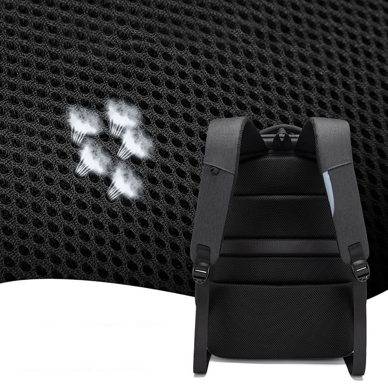 Mochila impermeável unissex com entrada USB para carregamento de bateria de telefone celular (modelo 3)