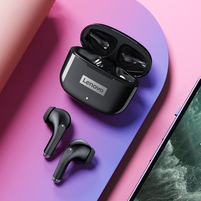 Fone de ouvido sem fio TWS via bluetooth Lenovo LP40 Pro + bolsa de proteção e kit de limpeza Rede Canan