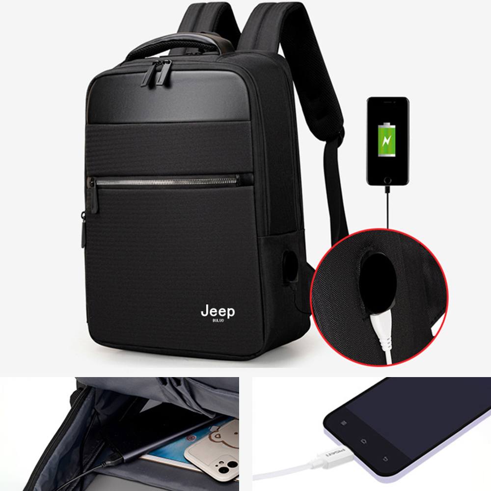 Mochila impermeável unissex com entrada USB para carregamento de bateria de telefone celular (modelo 5) Rede Canan