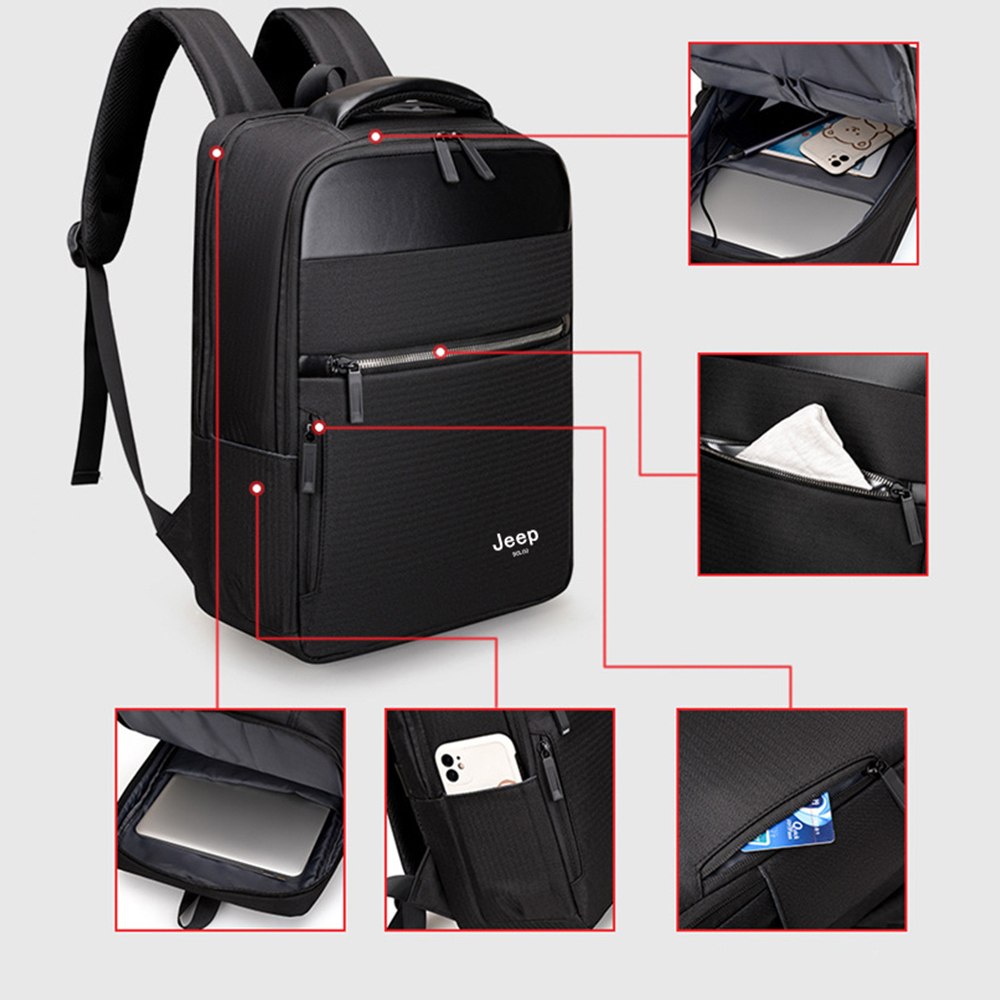 Mochila impermeável unissex com entrada USB para carregamento de bateria de telefone celular (modelo 5) Rede Canan