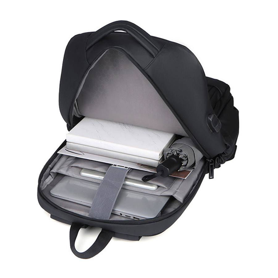 Mochila impermeável unissex com entrada USB para carregamento de bateria de telefone celular (modelo 4) Rede Canan