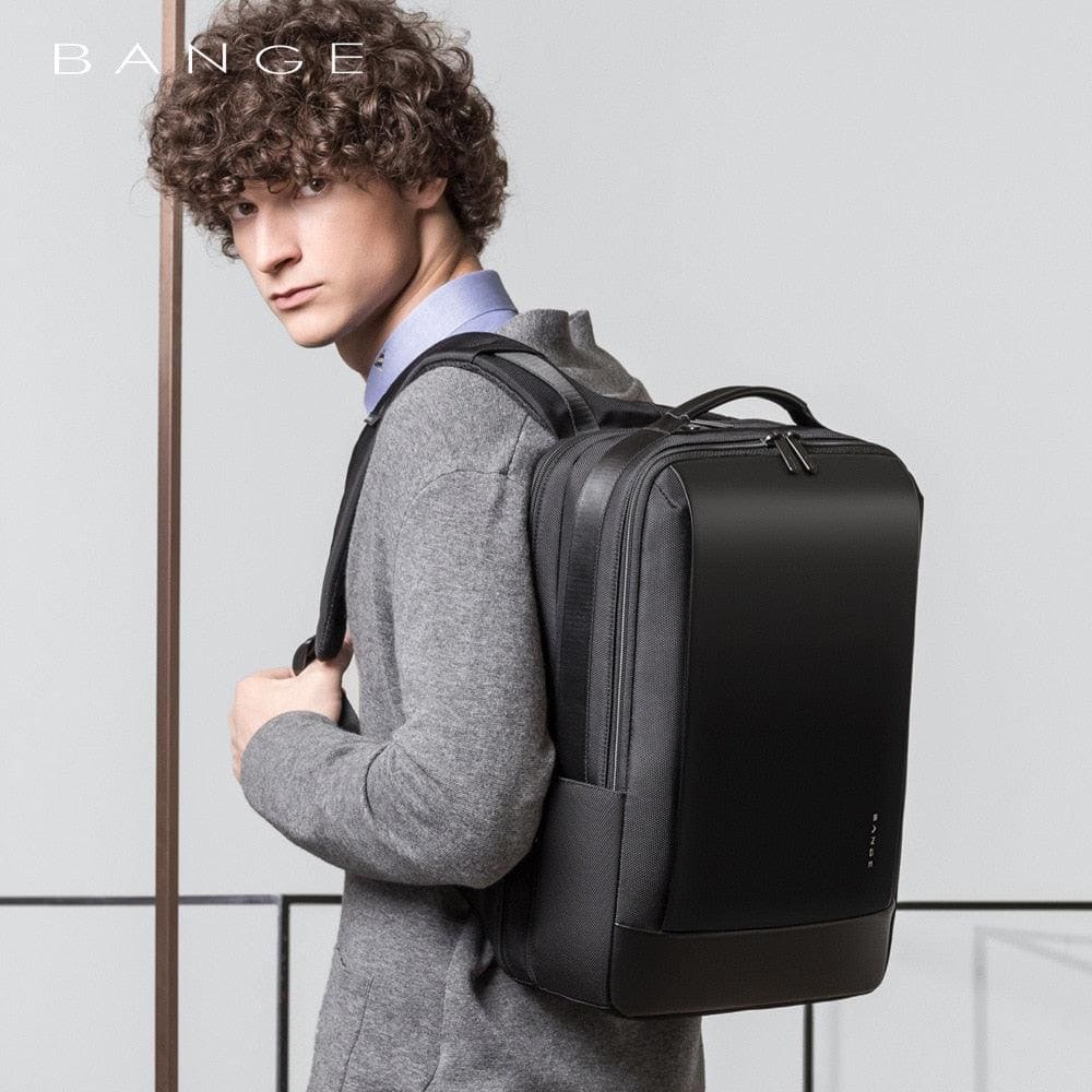 Bange Premium waterproof 35l executive backpack with headphone jack and USB port for charging a cell phone battery
