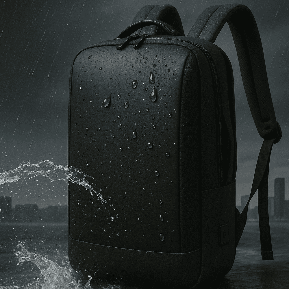 Bange Premium waterproof 35l executive backpack with headphone jack and USB port for charging a cell phone battery