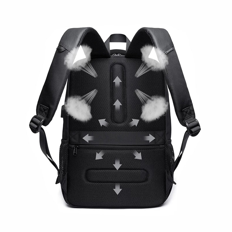 Mochila impermeável unissex com entrada USB para carregamento de bateria de telefone celular (modelo 2) Rede Canan