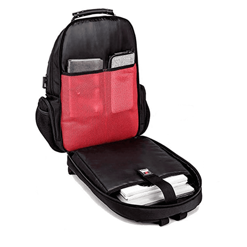 Bange waterproof 45l backpack with headphone jack and USB port for cell phone battery charging