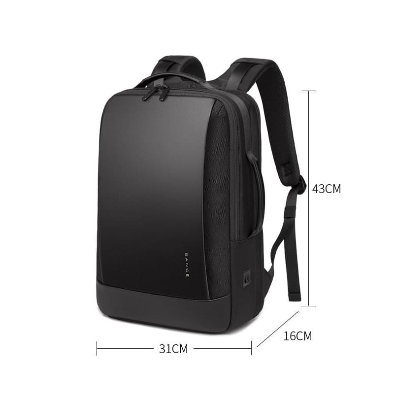 Bange Premium waterproof 35l executive backpack with headphone jack and USB port for charging a cell phone battery