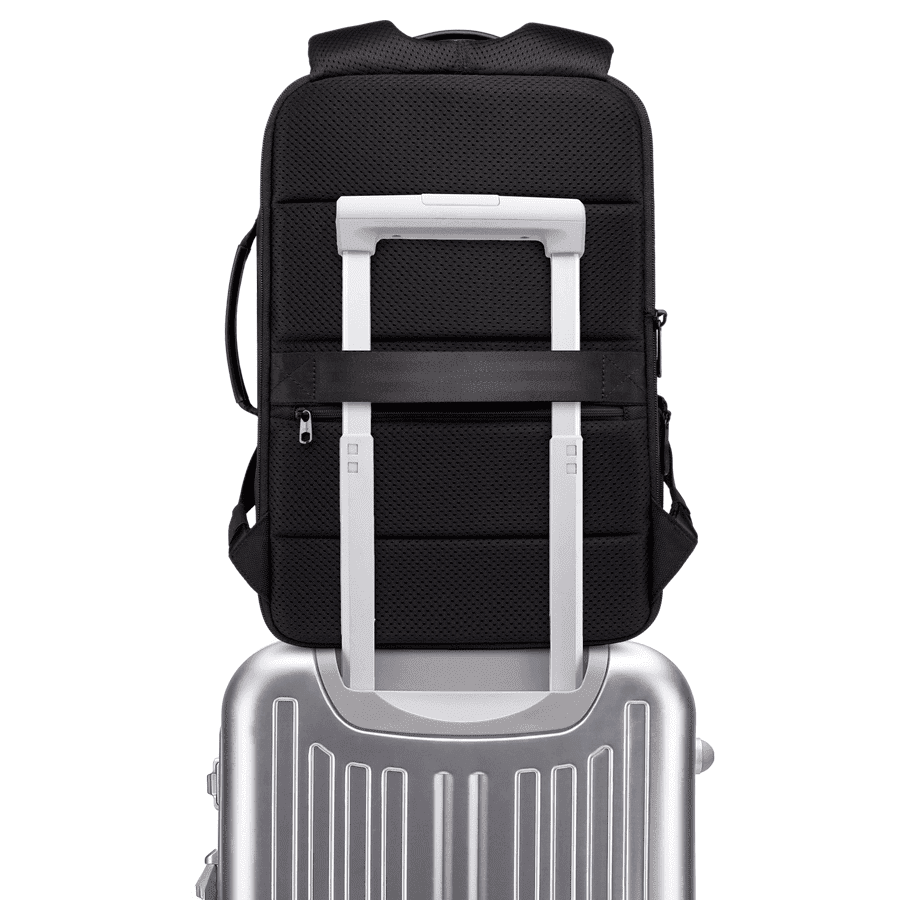 Bange Premium waterproof 35l executive backpack with headphone jack and USB port for charging a cell phone battery