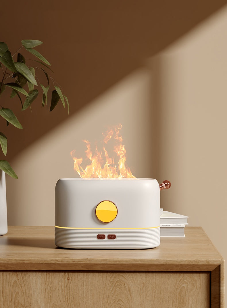 Aromatizador, umidificador e luminária simuladora de chama com entrada USB (modelo 2) Rede Canan