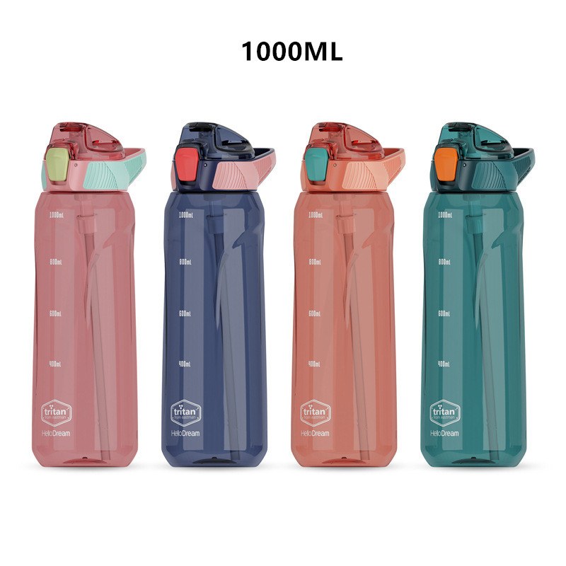 Garrafa de água à prova de vazamento 750ml/1000ml/1600ml Rede Canan