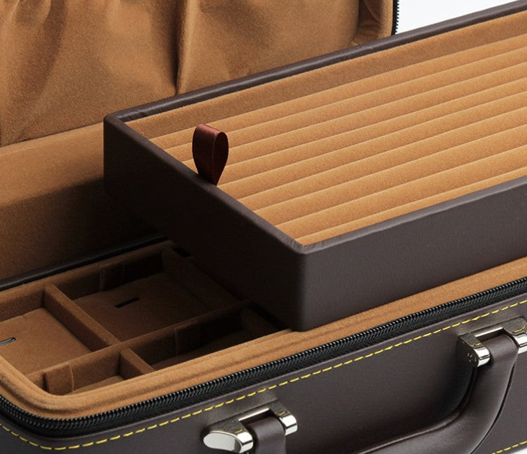 Nécessaire maletinha para joias – porta-joias com 3 compartimentos (modelo 1) Rede Canan