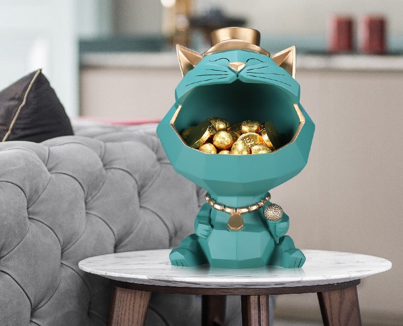 Porta-objetos gato de chapéu Rede Canan