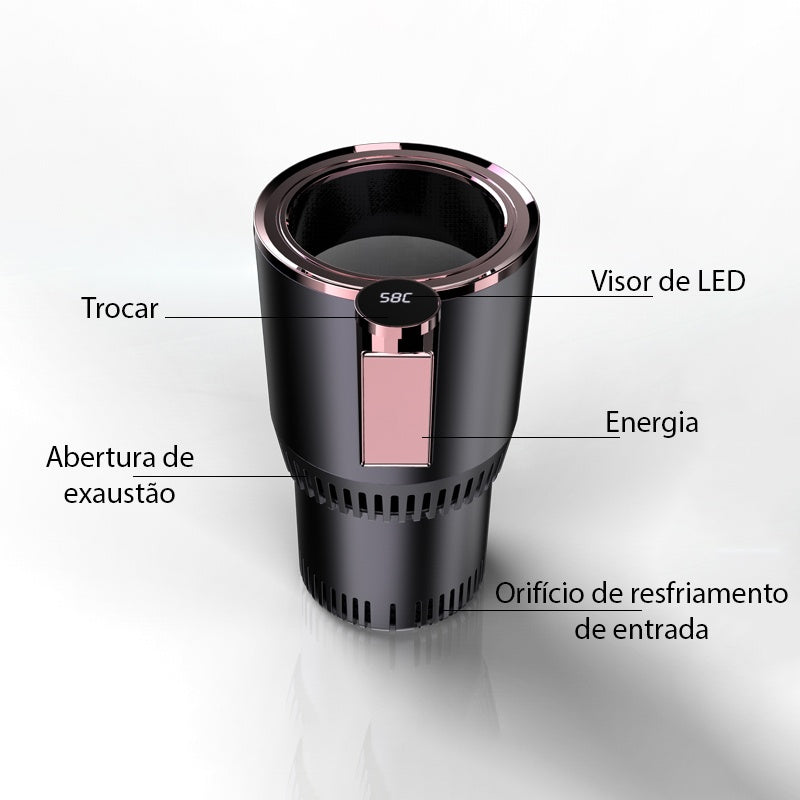 Mini refrigerador e aquecedor elétrico de bebidas em geral Rede Canan