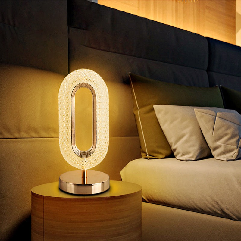 Luminária de mesa sofisticada oval Rede Canan