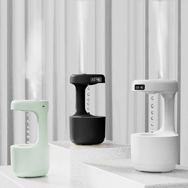 Umidificador de ar antigravidade com efeito de gotas de água levitando e entrada USB (800ml) Rede Canan