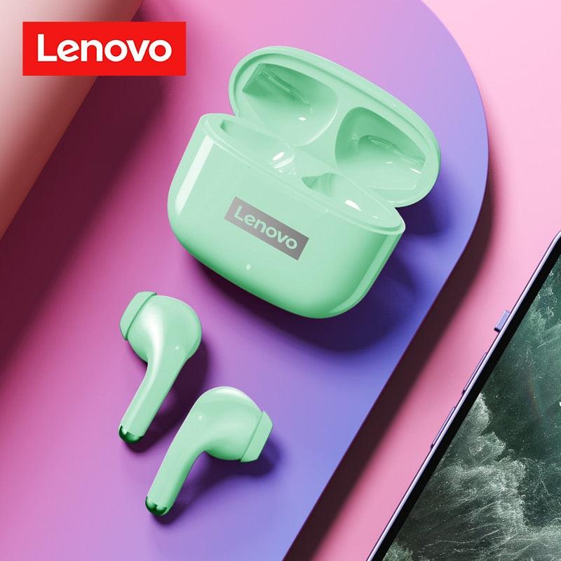 Fone de ouvido sem fio TWS via bluetooth Lenovo LP40 Pro + bolsa de proteção e kit de limpeza - Rede Canan