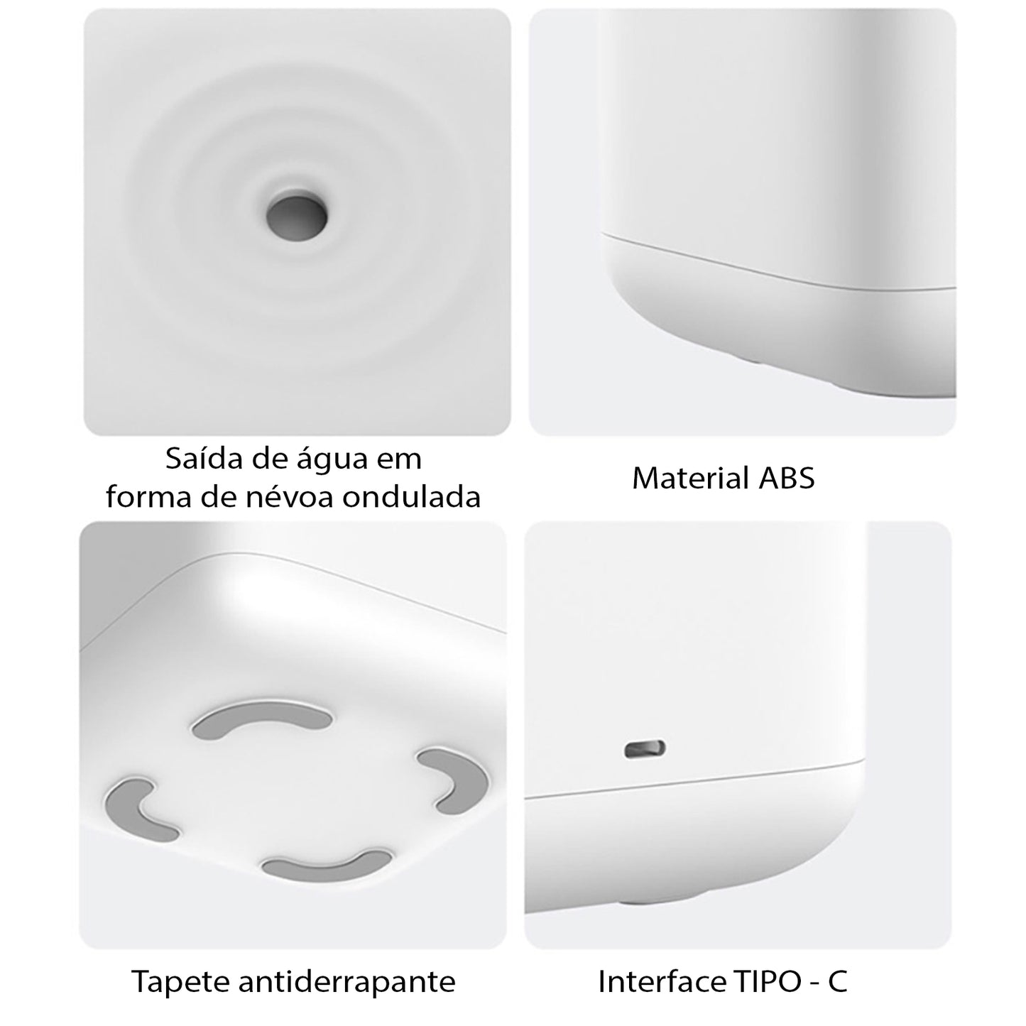 Umidificador de ar antigravidade com efeito de gotas de água levitando e entrada USB (800ml) Rede Canan