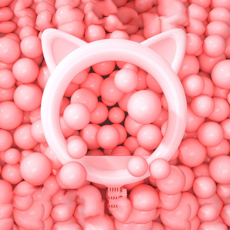 Ring light com formato de orelhas de gato com tripé ajustável, 3 cores e suportes para celular Rede Canan