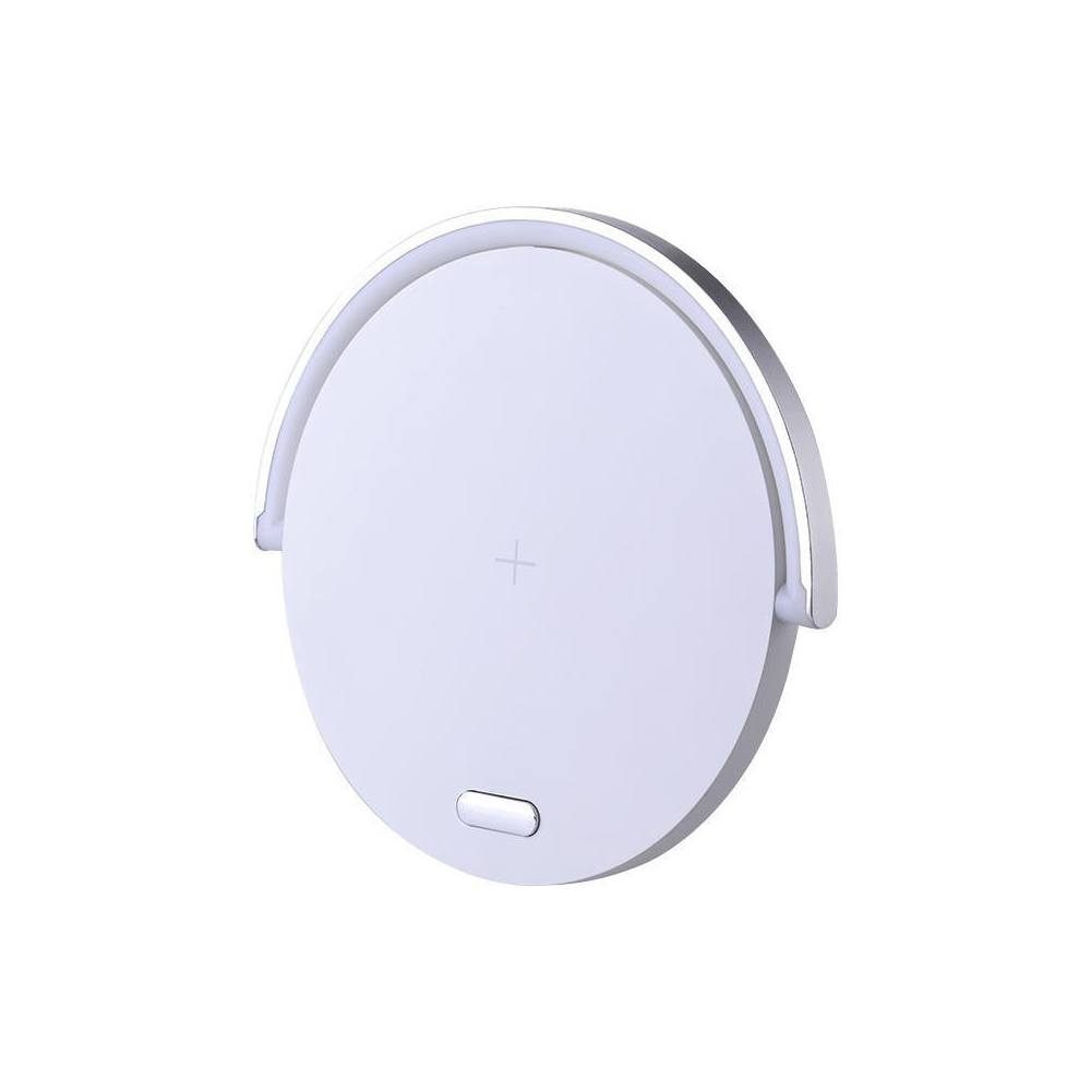 Luminária e suporte com carregador sem fio e por indução acoplado para telefone celular Rede Canan