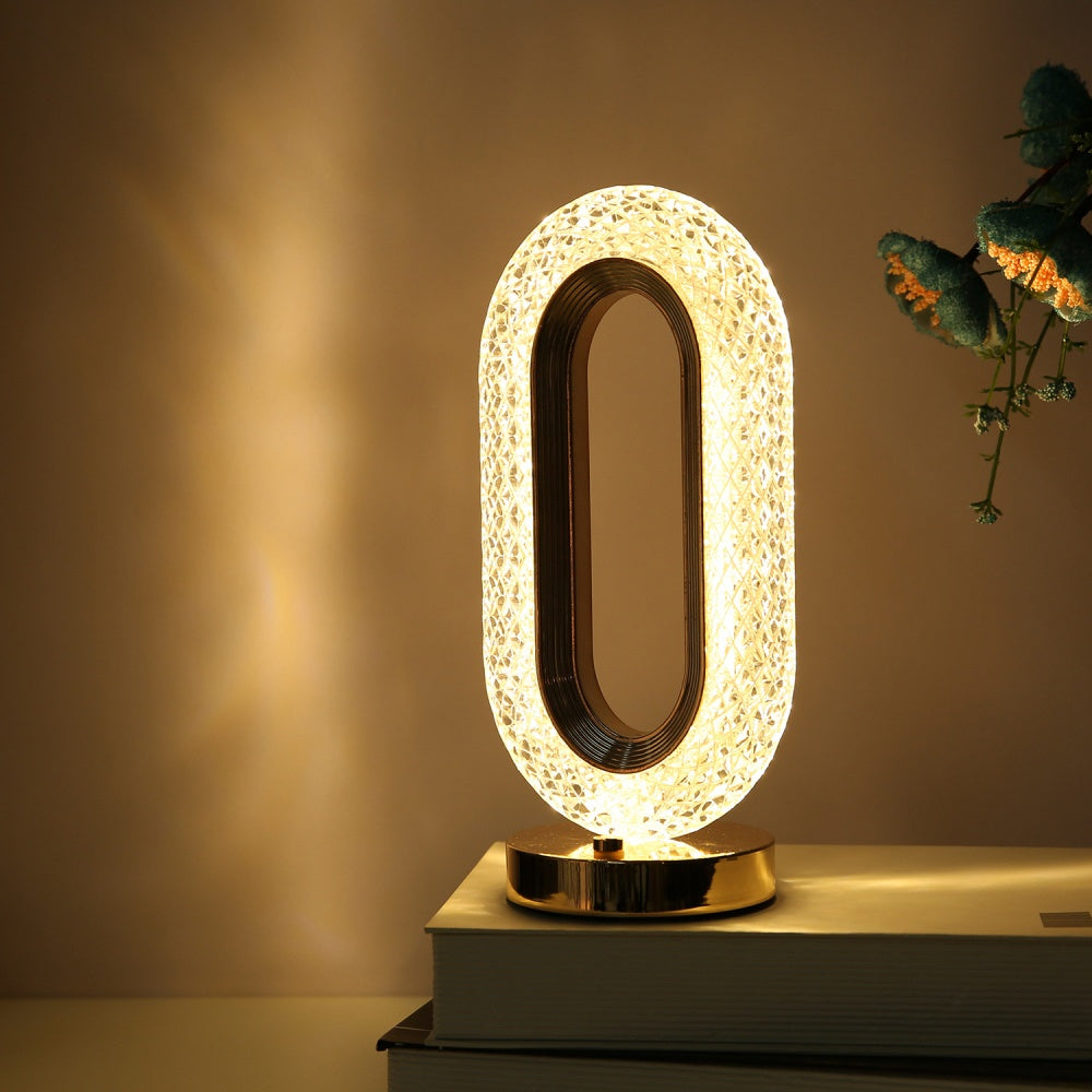 Luminária de mesa sofisticada oval Rede Canan