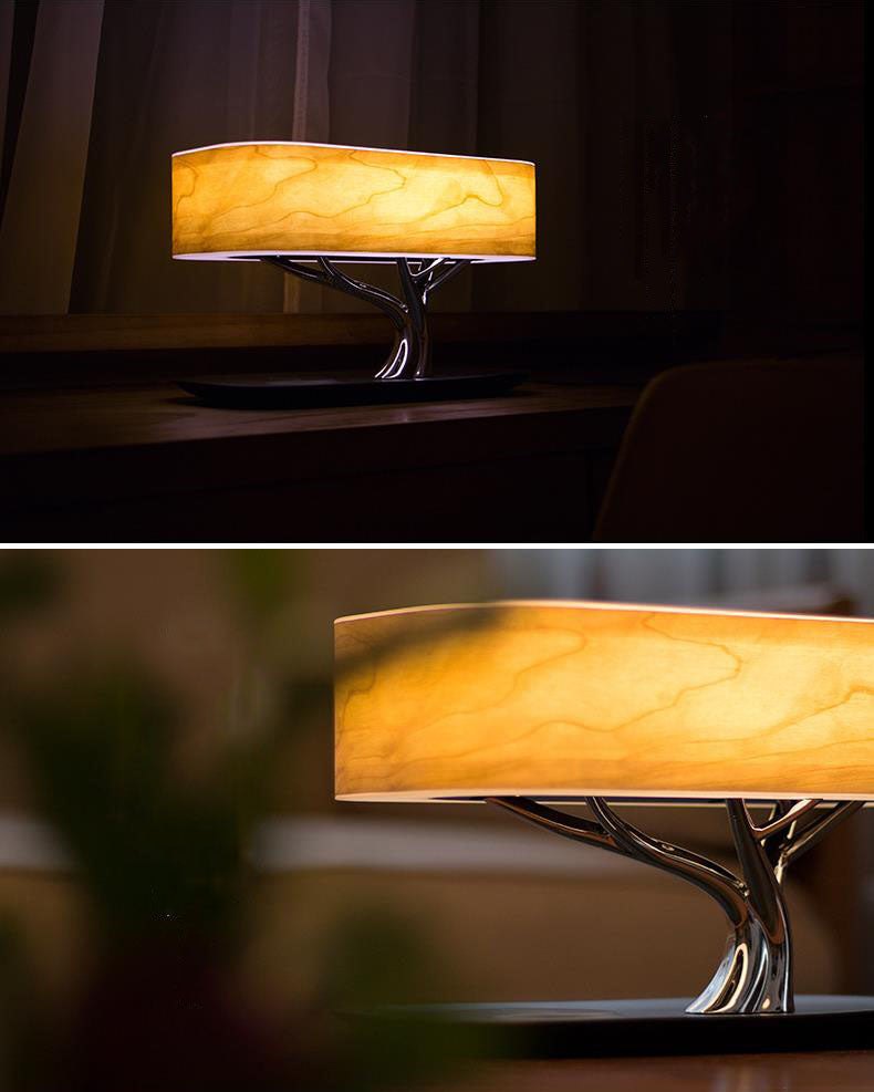 Luminária árvore multifunções – carregador sem fio e por indução acoplado para celular com bluetooth 4.0 Rede Canan