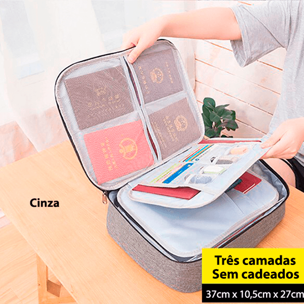 Maletinha organizadora de documentos - Rede Canan