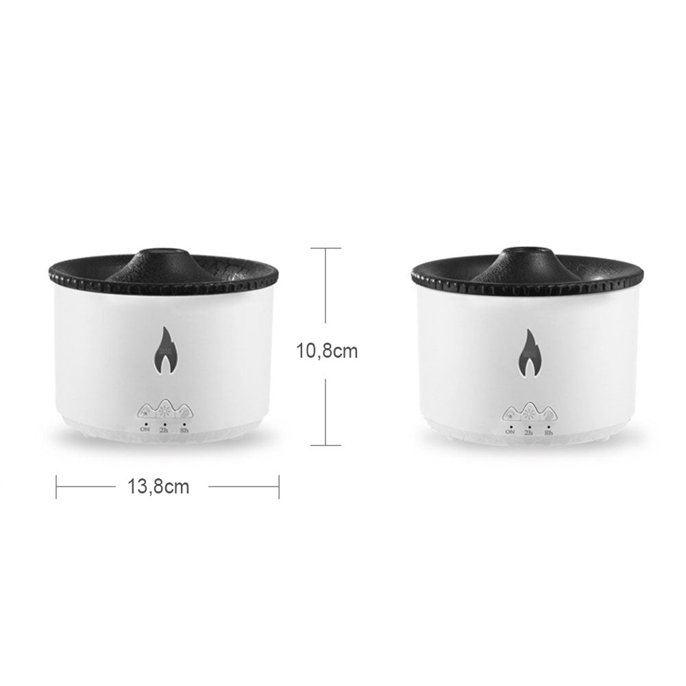 Aromatizador, umidificador e luminária simuladora de vulcão com entrada USB Rede Canan