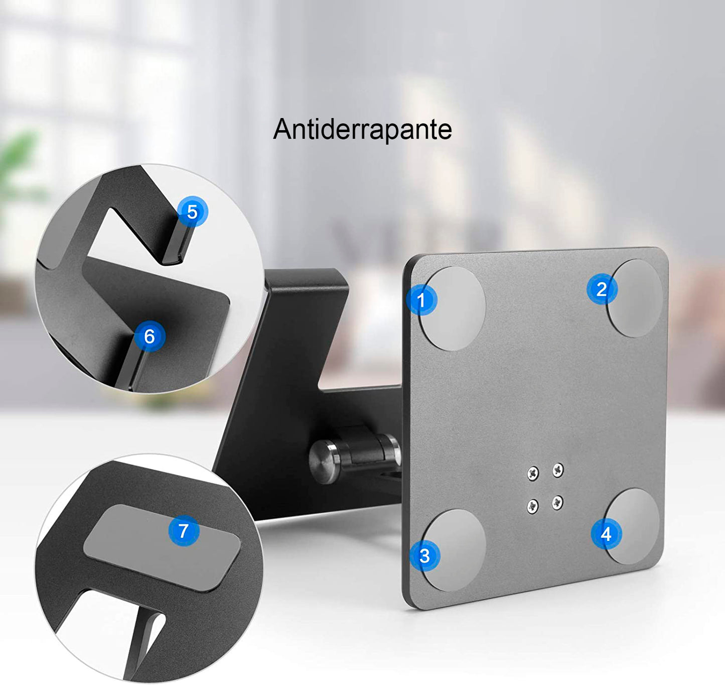 Suporte para telefone celular e iPad/Tablet com inclinação ajustável Rede Canan