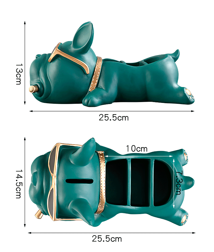 Porta-objetos cachorro buldogue 10 Rede Canan