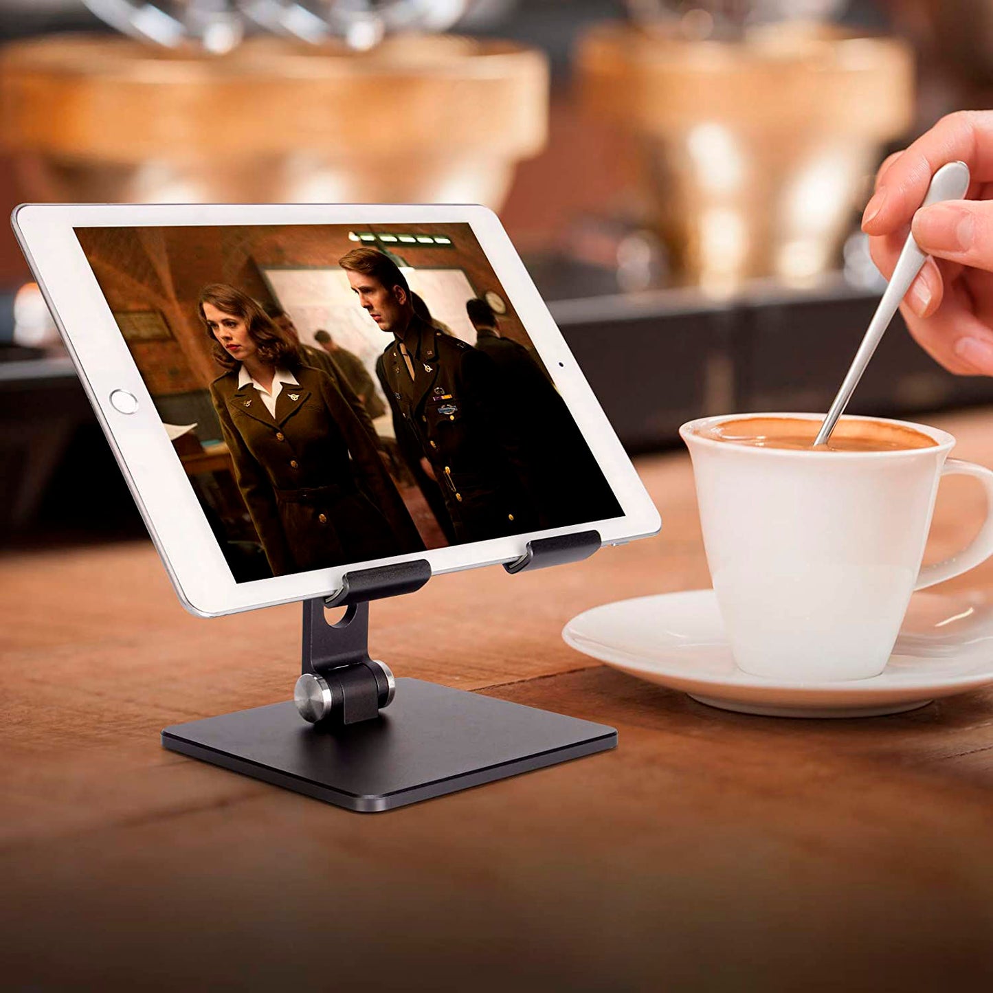 Suporte para telefone celular e iPad/Tablet com inclinação ajustável Rede Canan
