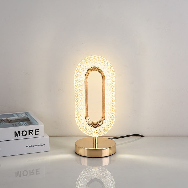 Luminária de mesa sofisticada oval Rede Canan
