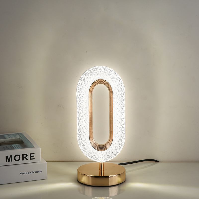 Luminária de mesa sofisticada oval Rede Canan