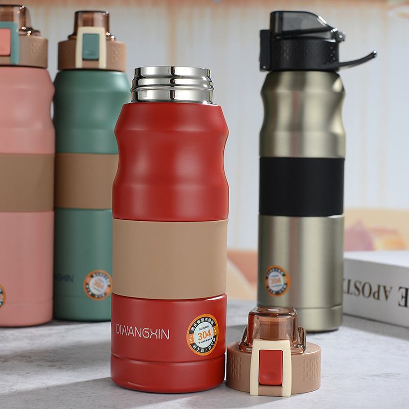 Garrafa térmica inox à prova de vazamento 500ml/680ml Rede Canan