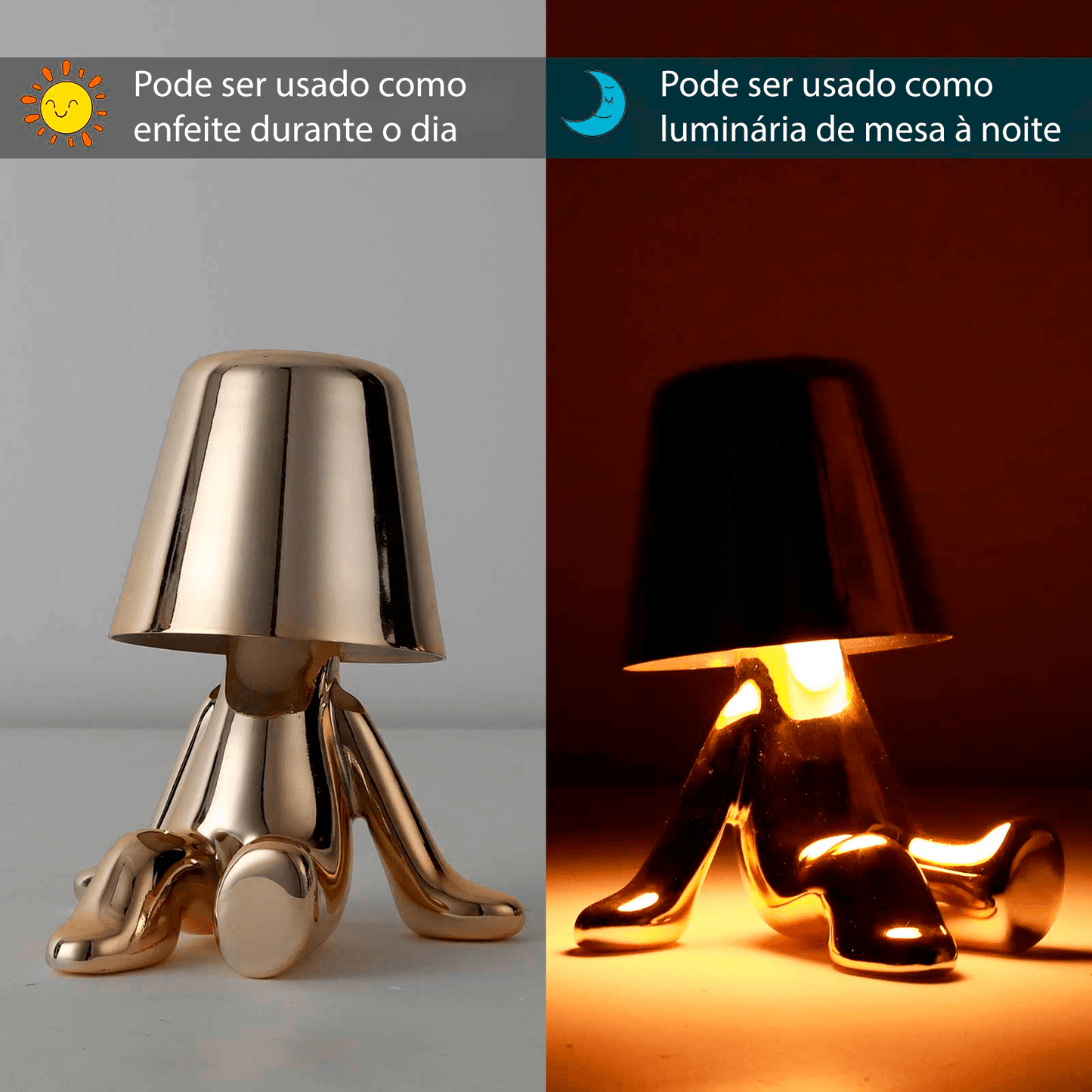 Luminária bonequinho das poses - Rede Canan