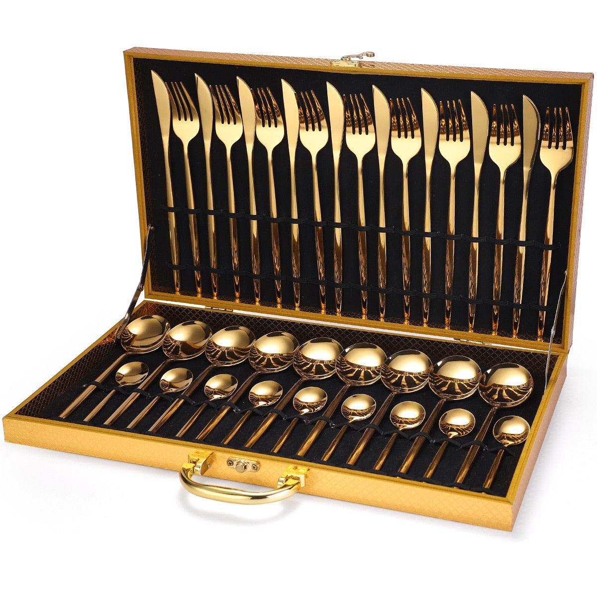 Conjunto de 24 peças de talheres inox - Rede Canan