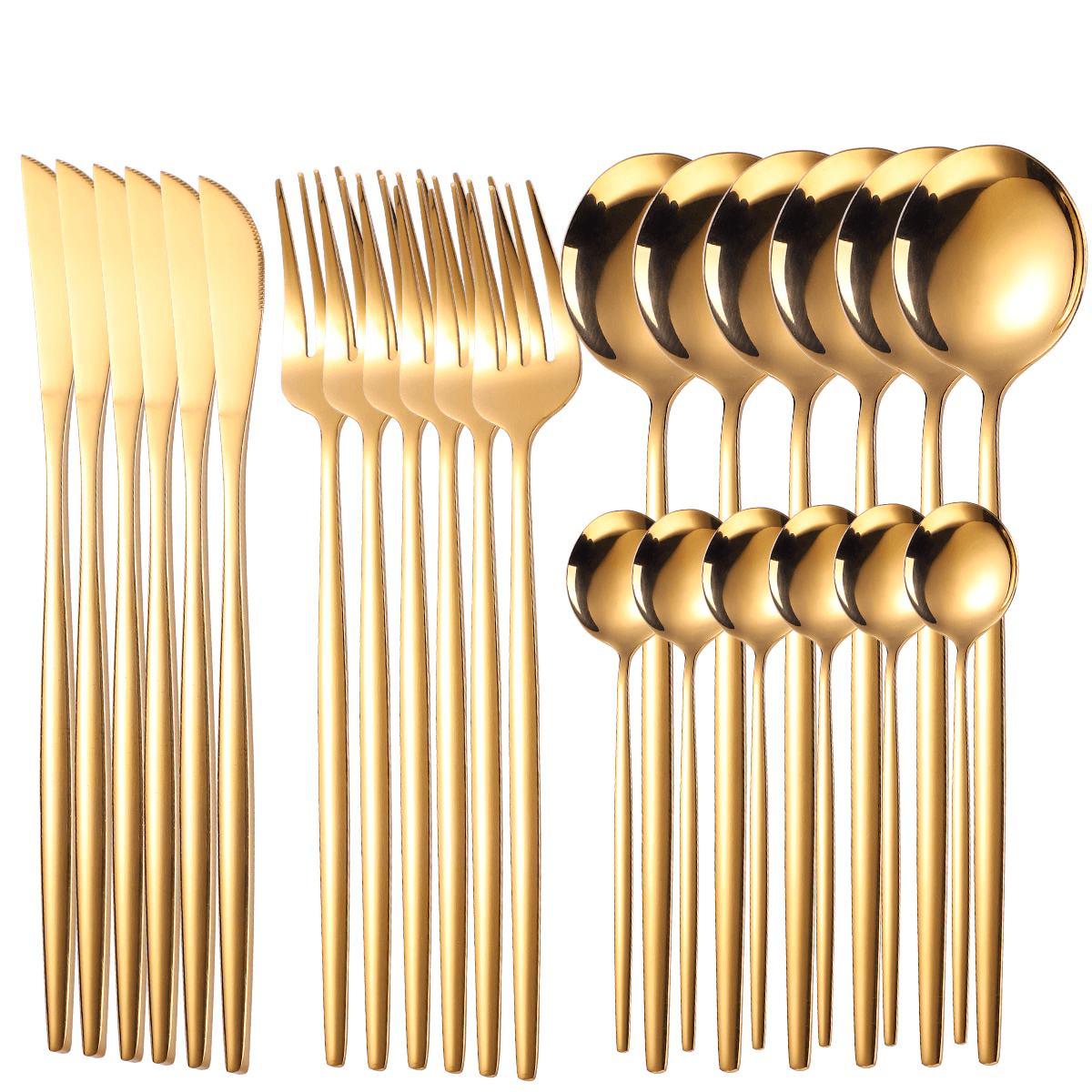 Conjunto de 24 peças de talheres inox - Rede Canan