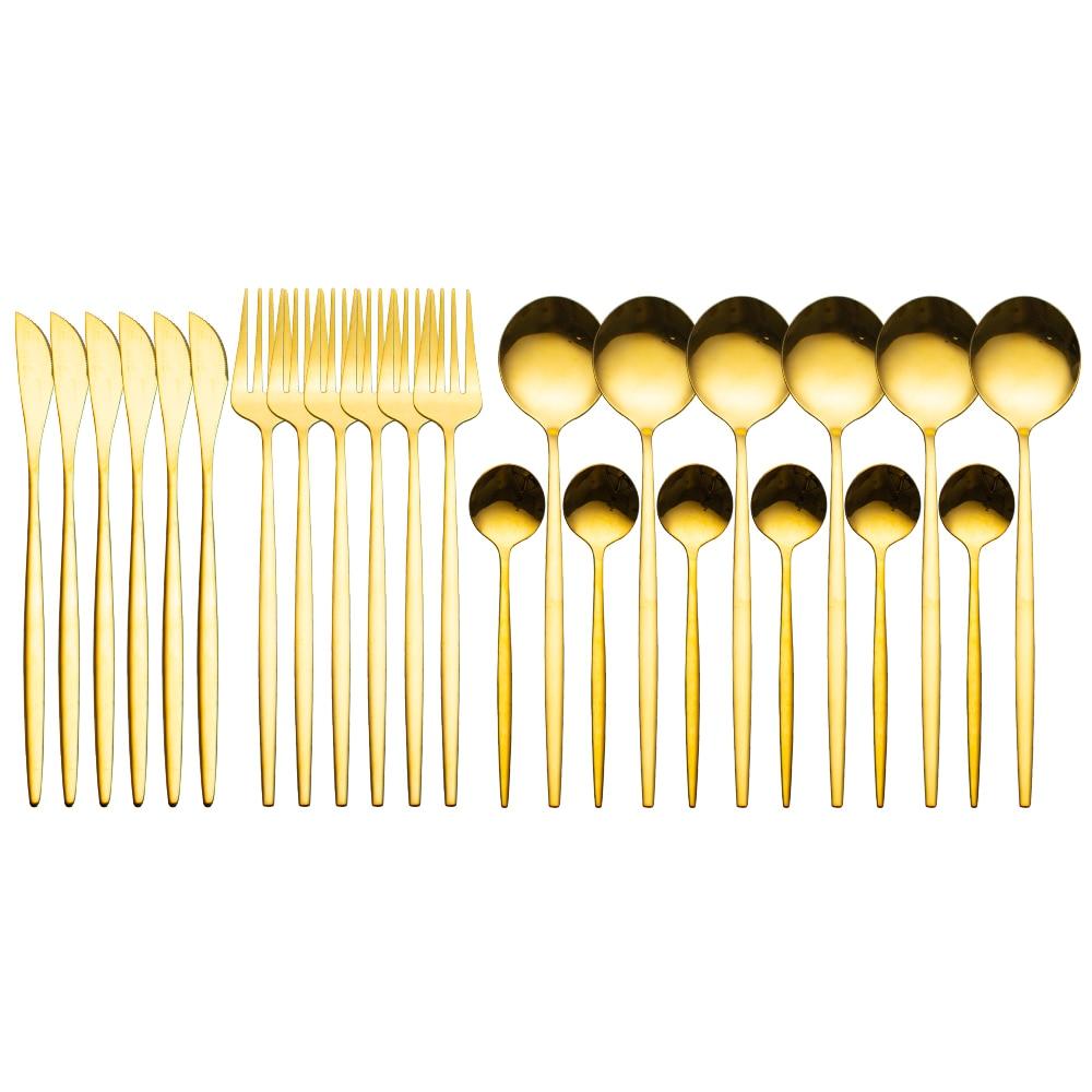 Conjunto de 24 peças de talheres inox - Rede Canan