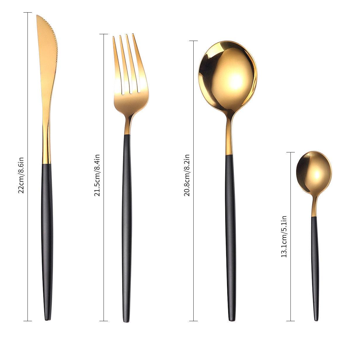 Conjunto de 24 peças de talheres inox - Rede Canan