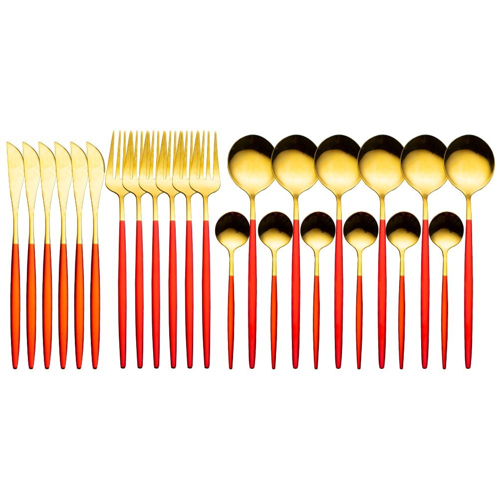 Conjunto de 24 peças de talheres inox - Rede Canan