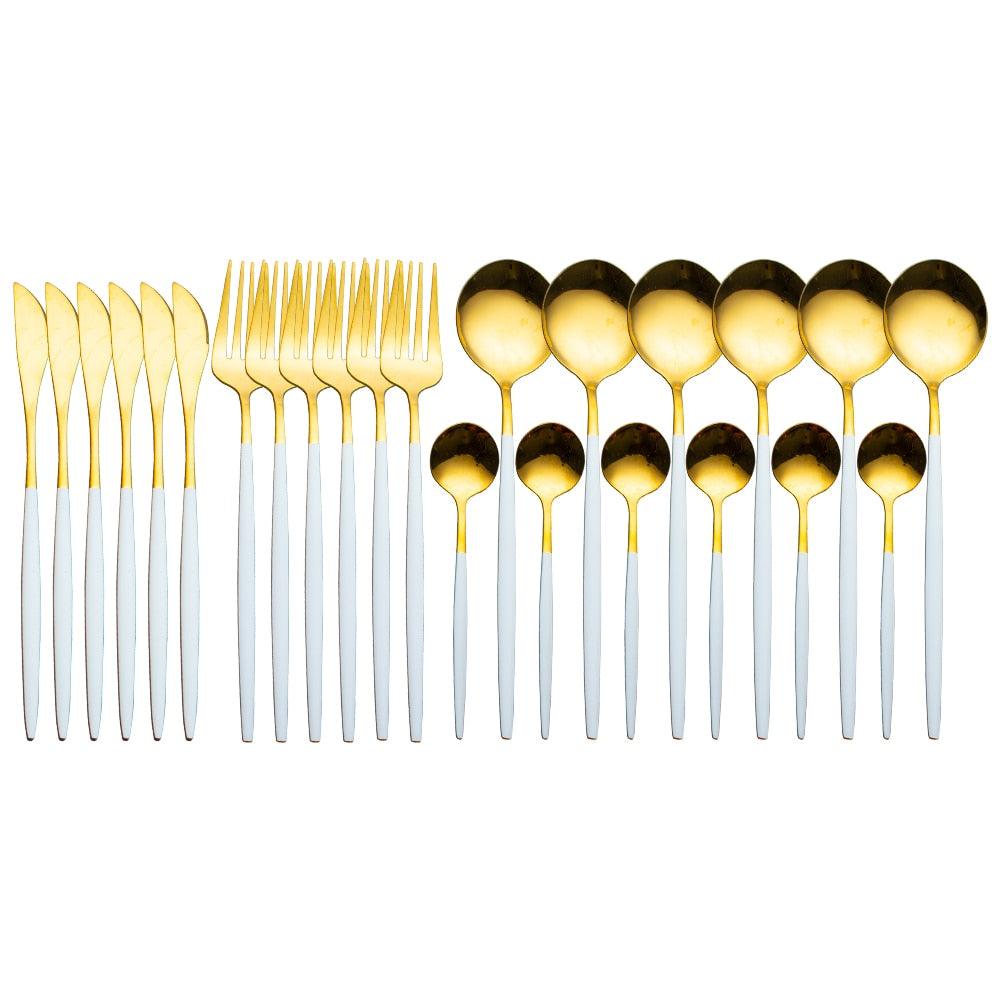 Conjunto de 24 peças de talheres inox - Rede Canan