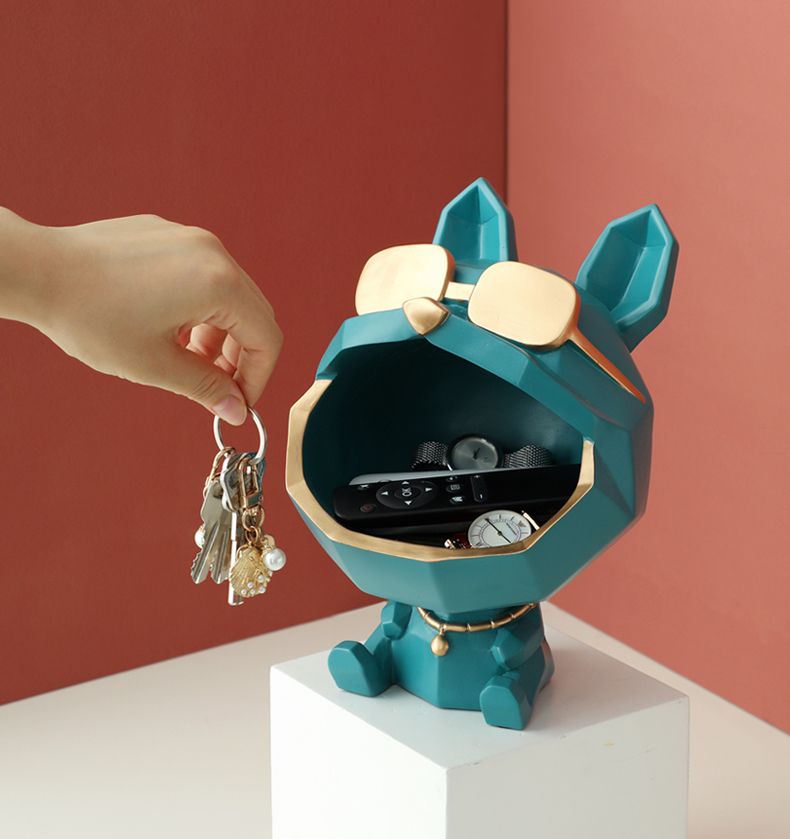 Porta-objetos cachorro buldogue 8 Rede Canan
