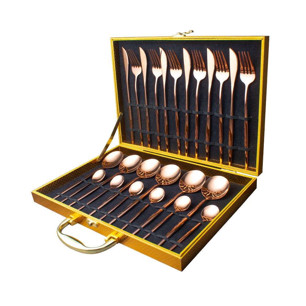 Conjunto de 24 peças de talheres inox - Rede Canan