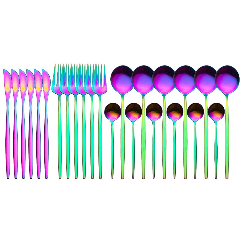 Conjunto de 24 peças de talheres inox - Rede Canan