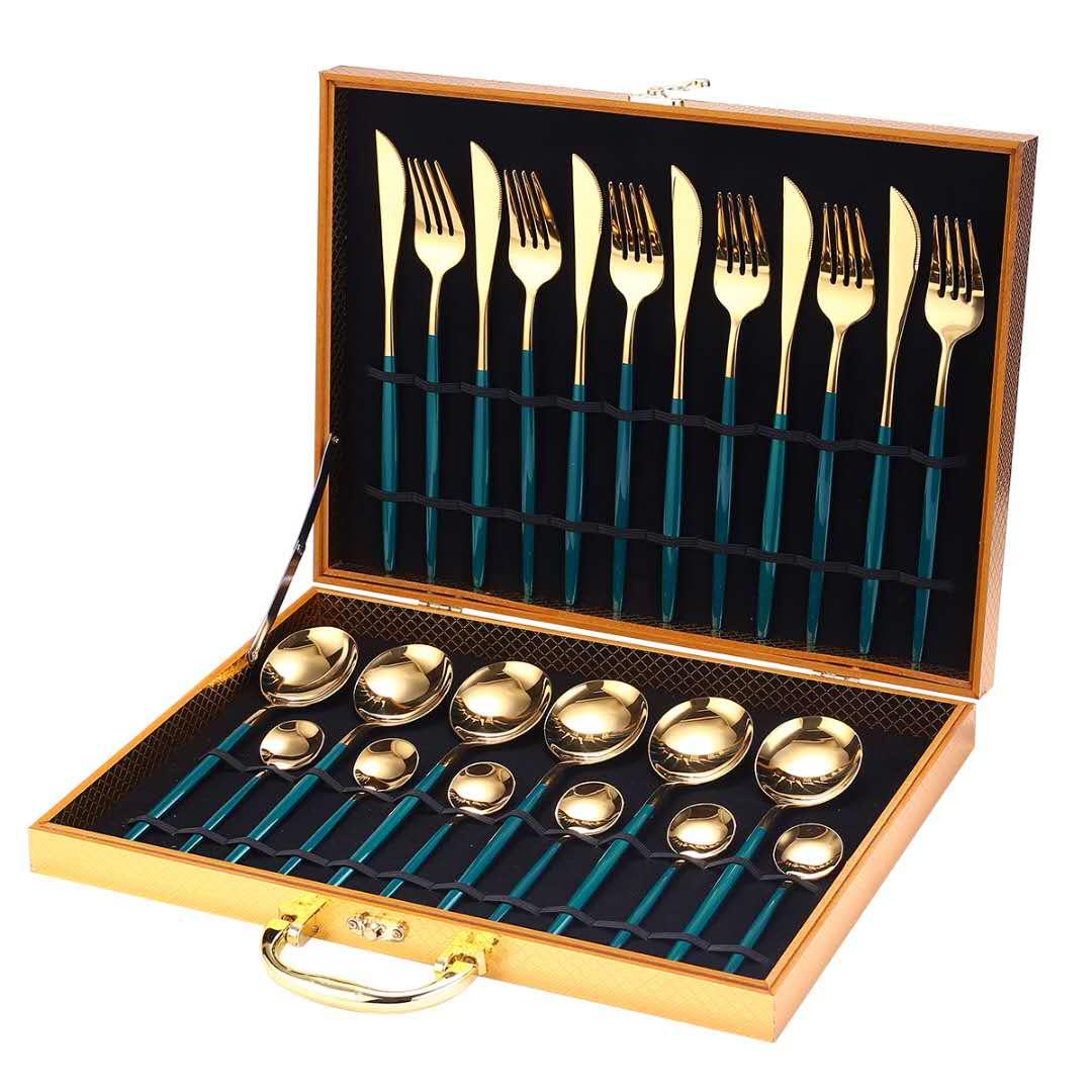 Conjunto de 24 peças de talheres inox - Rede Canan