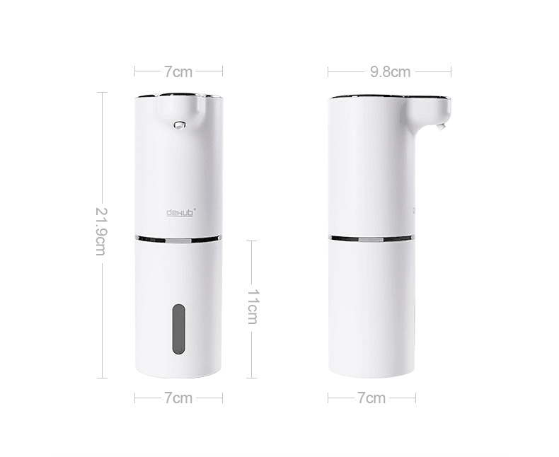 Dispenser de espuma de sabão automático com sensor infravermelho e carregamento USB - Rede Canan