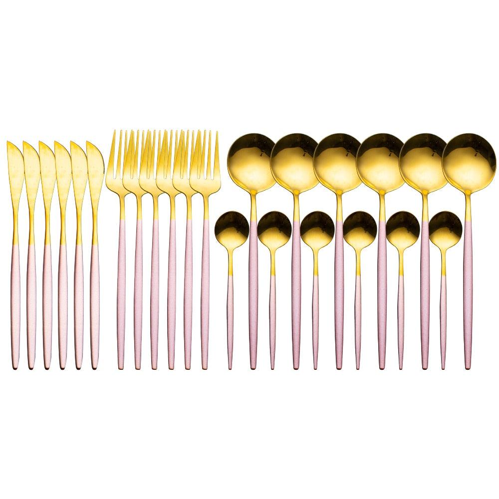 Conjunto de 24 peças de talheres inox - Rede Canan