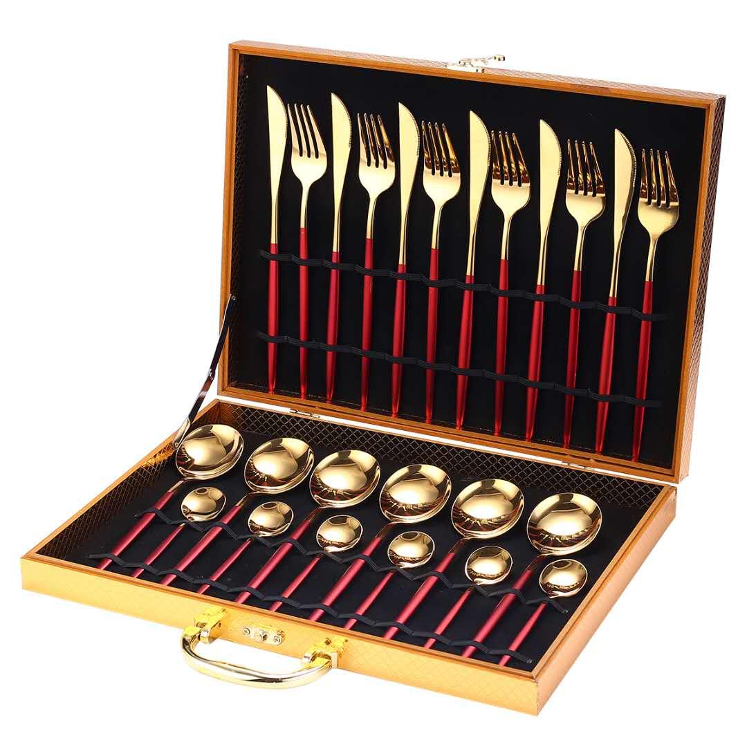 Conjunto de 24 peças de talheres inox - Rede Canan