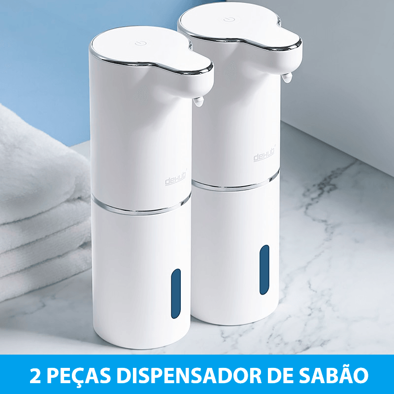 Dispenser de espuma de sabão automático com sensor infravermelho e carregamento USB - Rede Canan