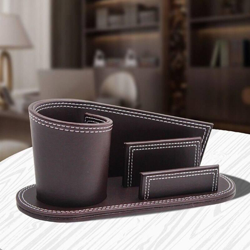 Organizador com porta-cartões e porta-lápis e caneta para escritório (modelo 2) Rede Canan