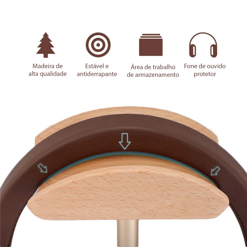 Suporte para fone de ouvido headset (modelo 10) Rede Canan