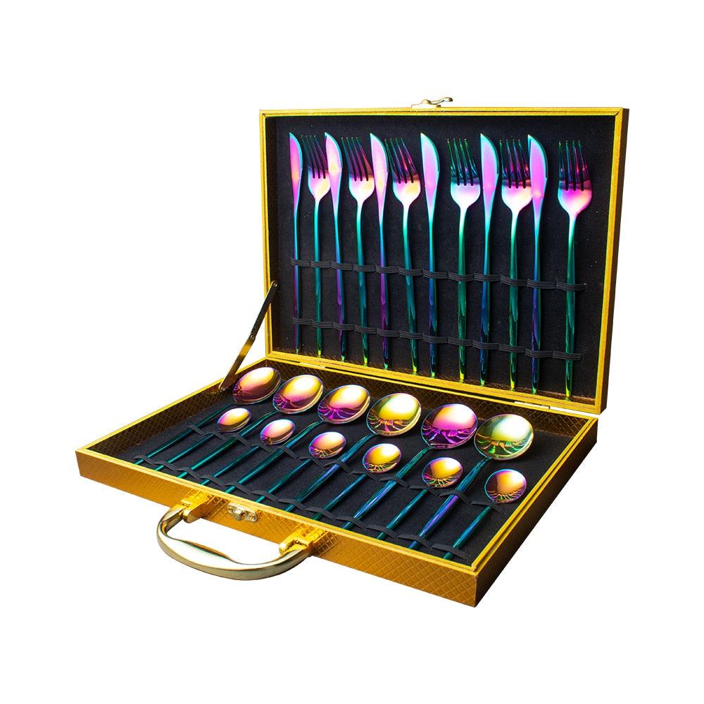 Conjunto de 24 peças de talheres inox - Rede Canan
